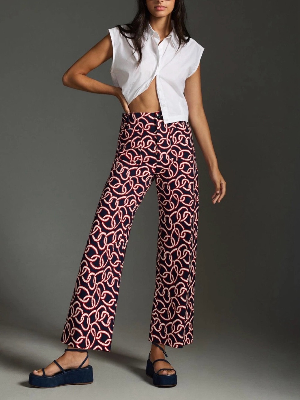 Anthropologie Maeve The Colette Cropped Wide Leg Ponte Pants